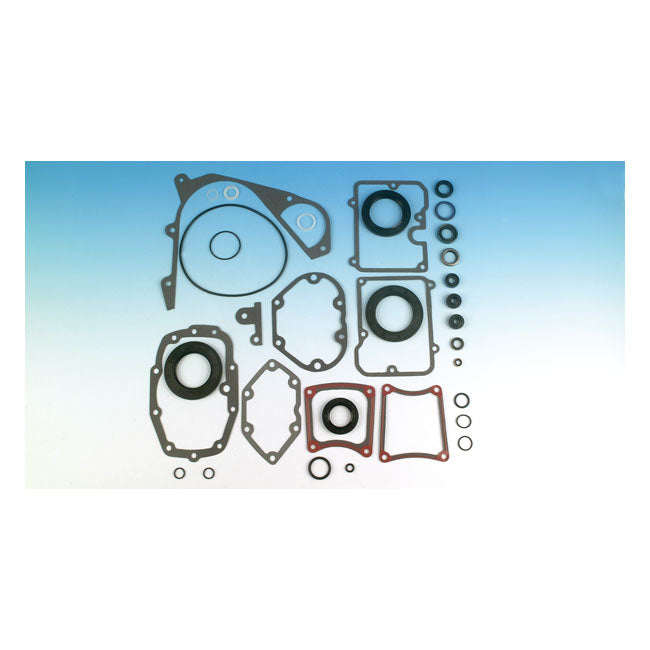 James, Transmission Gasket & Seal Kit for 85-99 5-Sp Softail; 80-92 Flt; 80-94 FXR    (Excl. Dyna) (Models W/O Oil Pan)