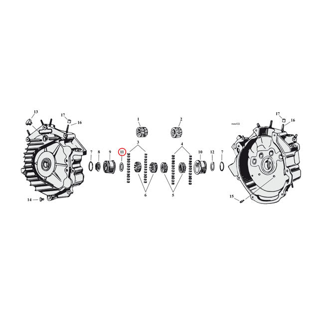 Motorcycle Storehouse Washer, Sprocket Shaft Bearing for 39-73 45" Sv