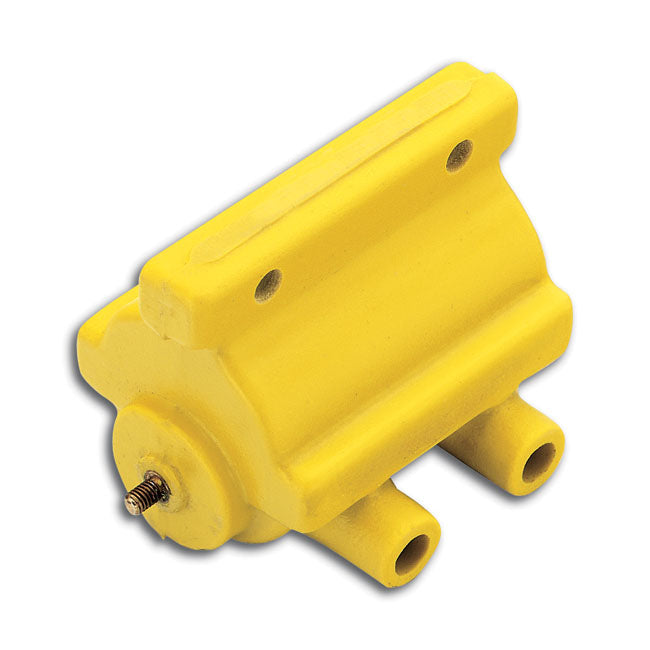 Accel, Power Pulse Coil Yellow, 12 V / 4.2 Ohm for 65-E78 Big Twin With Points Ignition; L78-79 Big Twin With Oem V-Fire I/Ii Half Electronic Ignition; 65-79 XL (Excl. Magneto Models). (Dual Fire)