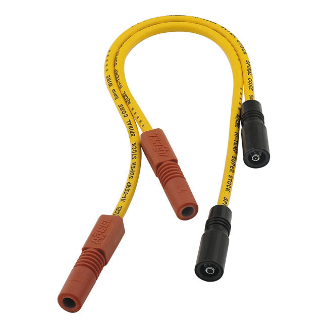 Accel, 8mm Ferro Spiral Core Spark Plug Wire Set. Yellow for 99-08 Flt/Touring; 04-06 XL