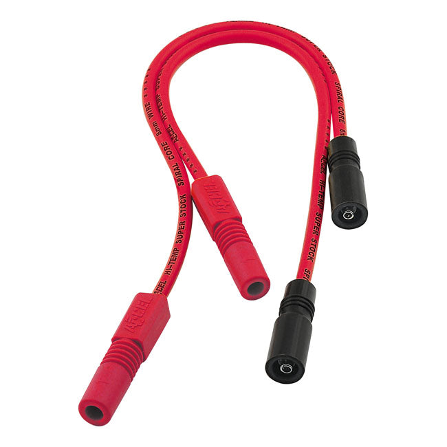 Accel, 8mm Ferro Spiral Core Spark Plug Wire Set. Red for 99-08 Flt/Touring; 04-06 XL