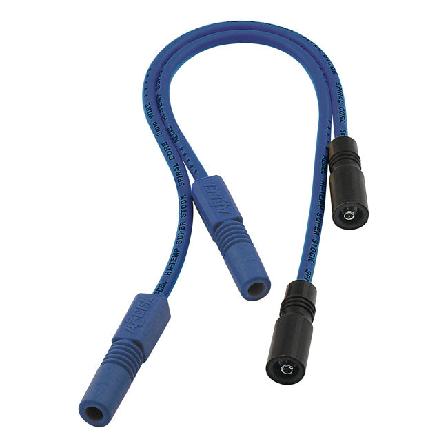 Accel, 8mm Ferro Spiral Core Spark Plug Wire Set. Blue for 99-08 Flt/Touring; 04-06 XL
