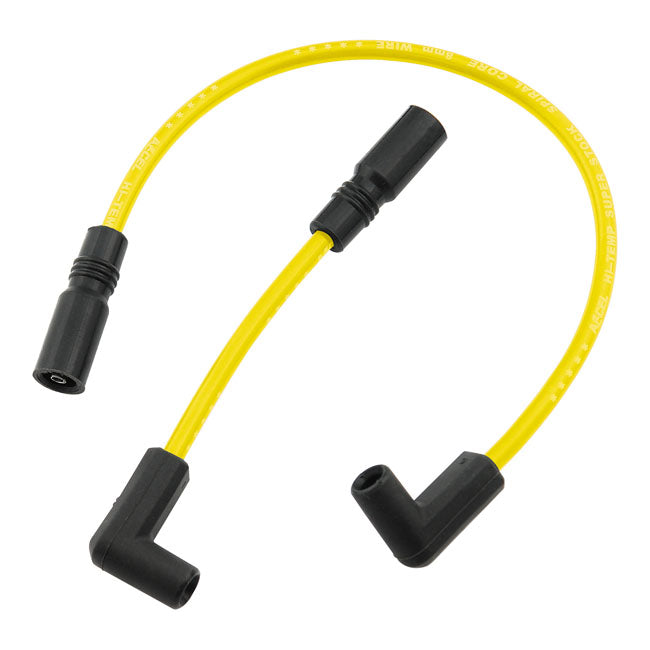 Accel, 8mm Ferro Spiral Core Spark Plug Wire Set. Yellow for 99-17 Dyna; 99-02 Buell Xb With Late Model Coil Design