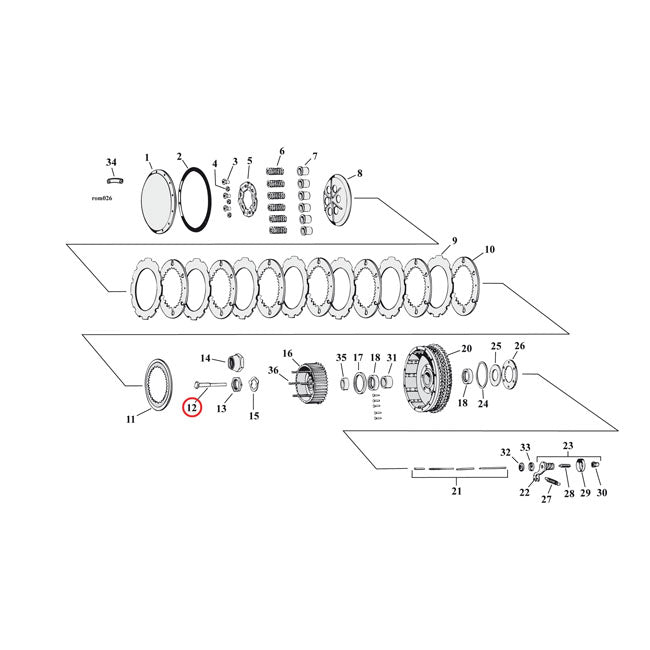 MCS Clutch Release Rod Set – 1967–1969 XLH