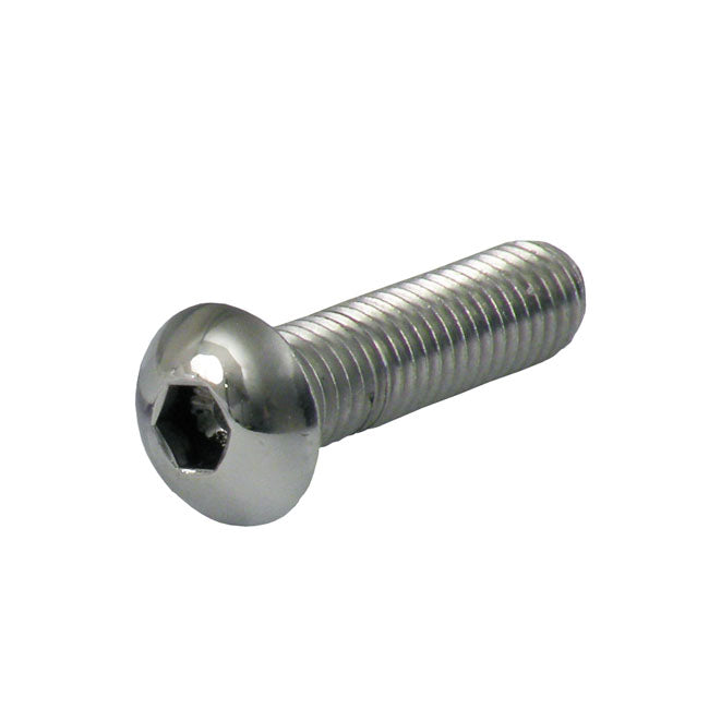 M8 X 30mm Buttonhead Bolt, Polished Ss