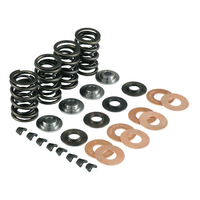 Kpmi, Valve Spring Kit. .550" Lift. Titanium Top Collars for 84-99 Evo Big Twin; 99-04 Twin Cam; 86-03 XL