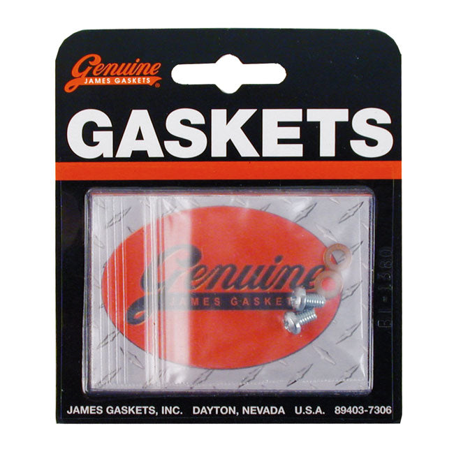 James Drain Screw Kit, Fork Sliders for 73-13 XL (Excl. XL883/1200N); 73-86 FX; 82-94 FXR; 91-05 Dyna (Excl. FXDWG)