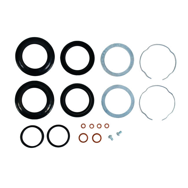 James, Fork Oil Seal Rebuild Kit for 88-20 XL (Excl. 16-20 1200X/Xs; 17-20 1200Cx); 88-94All FXR; 1987 FXRs, FXLr; 91-05 Dyna (Excl. FXDWG)