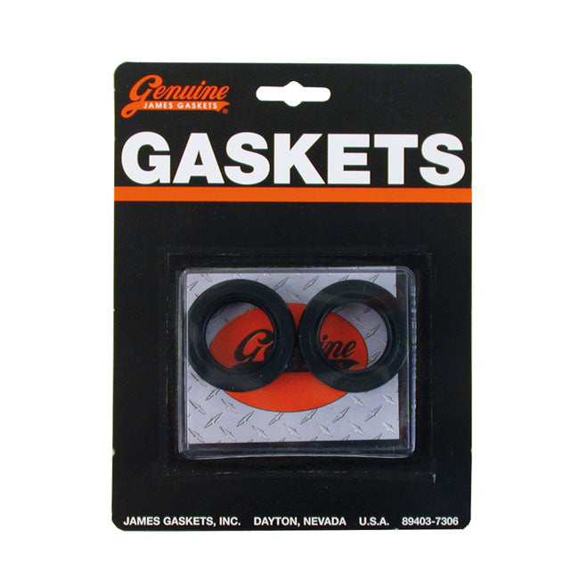 James Swingarm/Wheel Seal Set for Laced Rr: 73-83 FL,FX, FXR; 79-83 XL. Laced Front: 80-83 FL, FXwg. Castfr&Rr: 80-84 FL, 82-84 Flt. Swingarm: 58-72 FL, FX