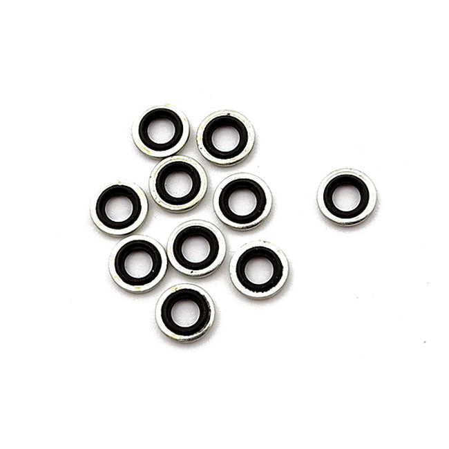 James Seal Washers, Fork Drain Screw for 75-99 XL; 76-86 FX; 82-94 FXR; 91-99 FXD(Ex FXwg)