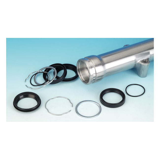 James, Fork Seal Rebuild Kit for 18-20 Softail (Excl. Upside Down Forks); 06-17 Dyna (Excl. 2017 FXdlx; 12-16 FLD); 08-11 FXCW/C Rockers; 13-17 FXsb Breakout; 14-20 Touring, Trikes; 16-20 1200X/Xs Forty Eight; 02-11 V-Rod (Excl. Upside Down Forks)