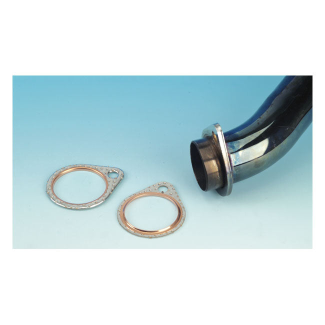 James, Steel Core Exhaust Gasket Set Shovel (2) for 66-84 Shovel