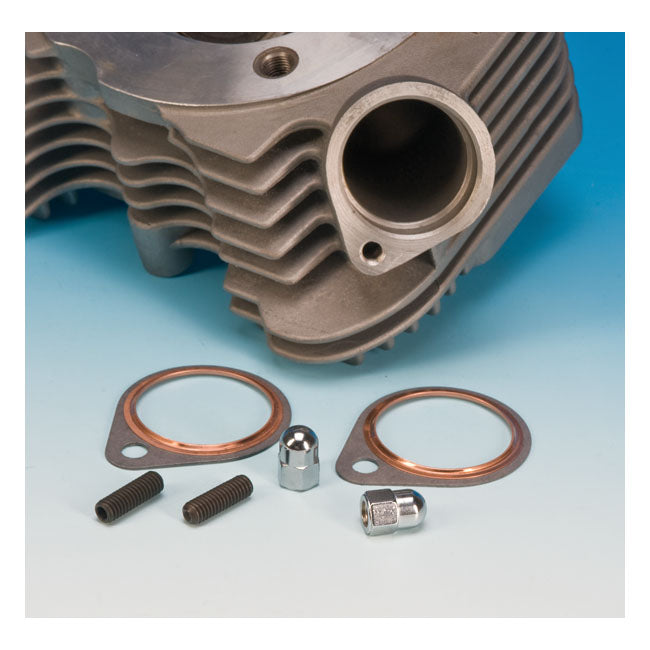 James, Shovel Exhaust Gasket & Mount Kit. Copper Crush for 66-84 Shovel