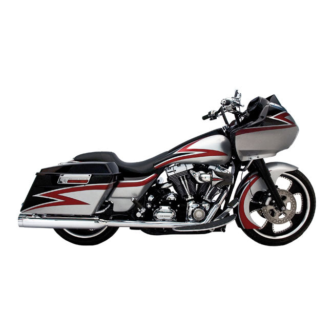 Supertrapp, Stout 4" Slip-On Muffler Set. Chrome for 95-09 Flt/Touring; 2009 FlhTCutg