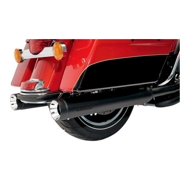 Supertrapp, Stout 4" Slip-On Muffler Set. Black for 10-16 Touring
