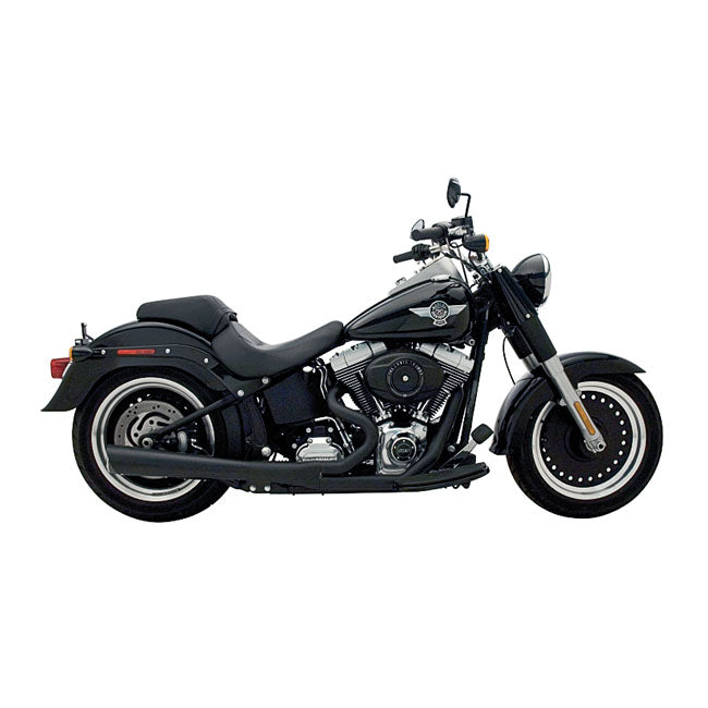 Supertrapp, 2-1 Supermeg Exhaust System. Black for 12-17 Softail
