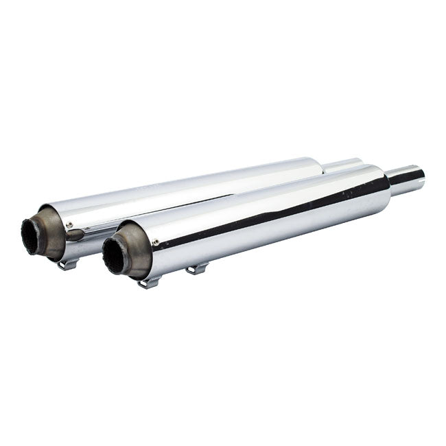 Kerker, Touring 3 1/2" Slip-On Muffler Set. Mikuni for 95-13 Touring; 11-12 FlhTCutg; 2009 FlhTCutg; 10-11 Flhxxx