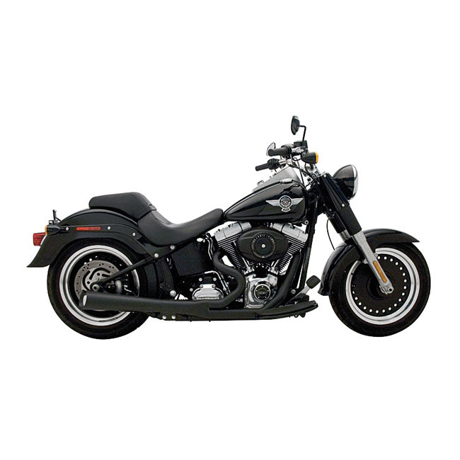 Kerker, 2-1 Supermeg Exhaust. Black for 12-15 FXST; 12-17 FLST/C Softail