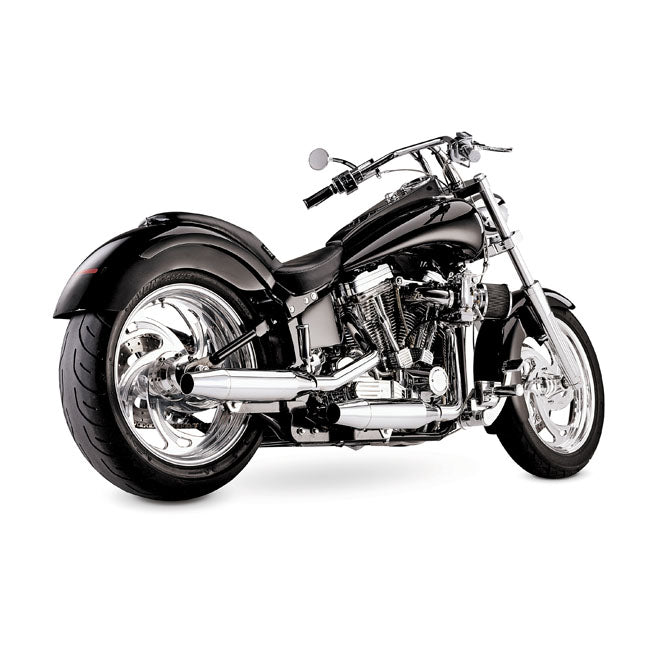 Supertrapp, 2-2 Staggered Exhaust System. Chrome for 97-02 Softail
