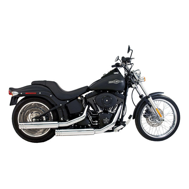 Supertrapp, Fat Duals Exhaust System. Chrome for 84-11 Softail