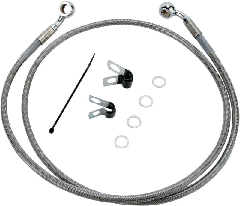 Drag Specialties Front Brake Line Stainless Steel Extended 2" - Part #17412639 - Hogparts UK
