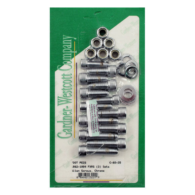 Gw, Allen Bolt Footpeg Kit for 82-94 FXRs Models