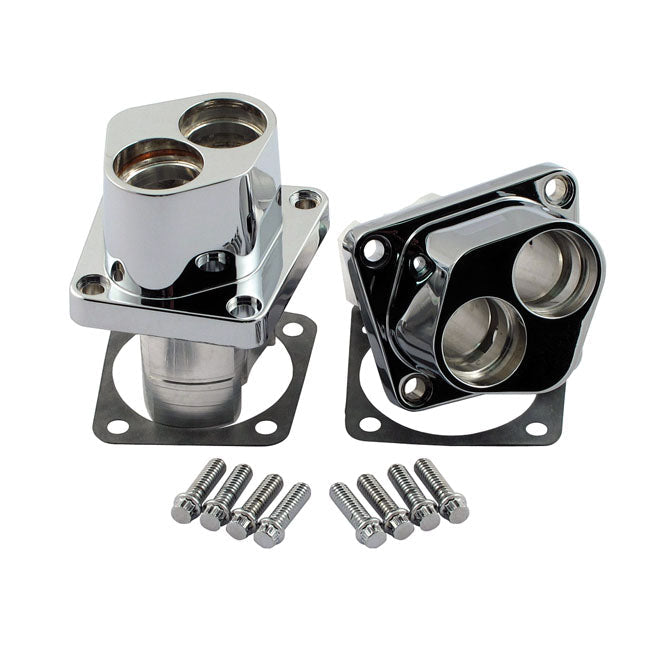 S&S, 84-99 Billet Tappet Block Set Front/Rear. Chrome for 84-99 Evo Big Twin