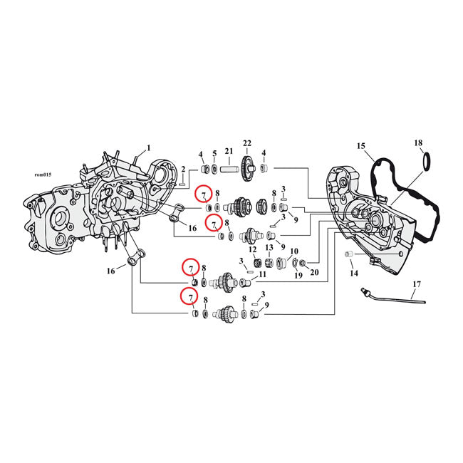 S&S, Camshaft Needle Bearing. Inner for L58-90 XL