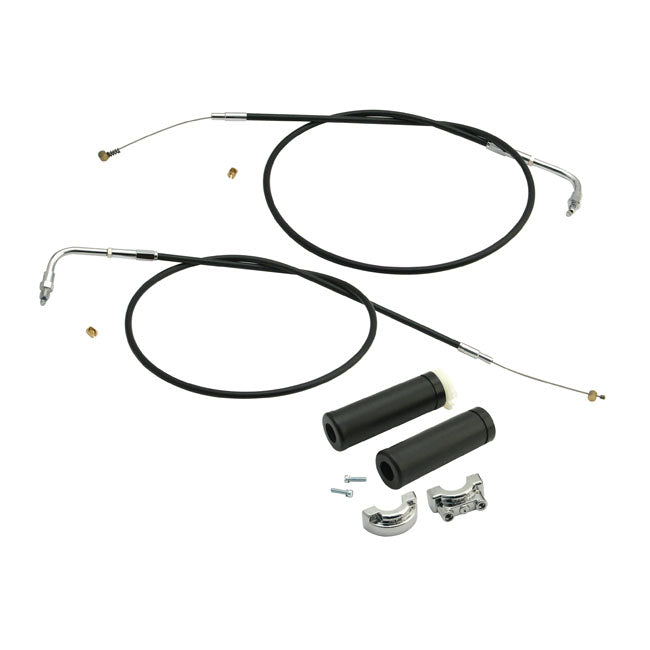 S&S Throttle Cable Assembly for All 74-20 Cable Operated (Excl. Cruise Control) Stock Or Custom Big Twin, XL Models With S&S E&G Carburettors; 81-89H-D With Keihin Butterfly Carb (Excl. CV)