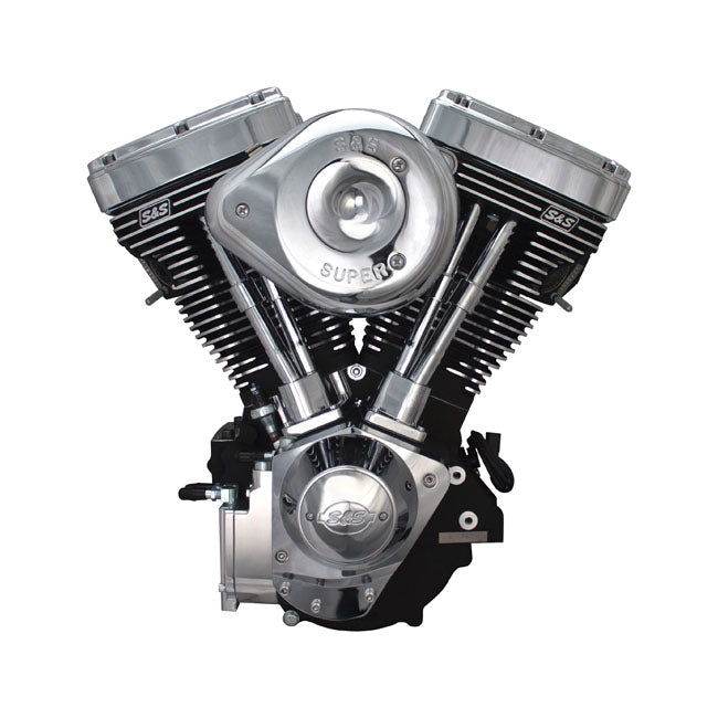 S&S, 124" Ssw+ Engine Assembly. Black