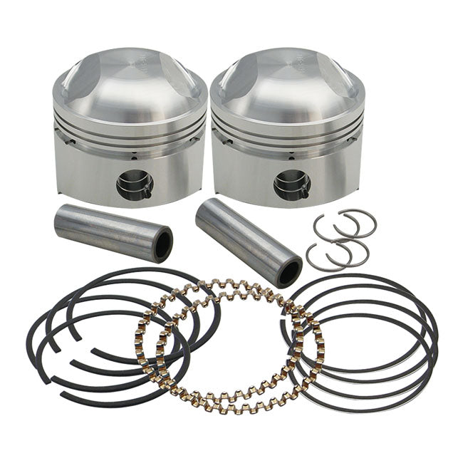 S&S, 3-7/16" Bore 8:1Cr Piston Kit. Std for 41-78 1200Cc/74" Knuckle, Pan, Shovel