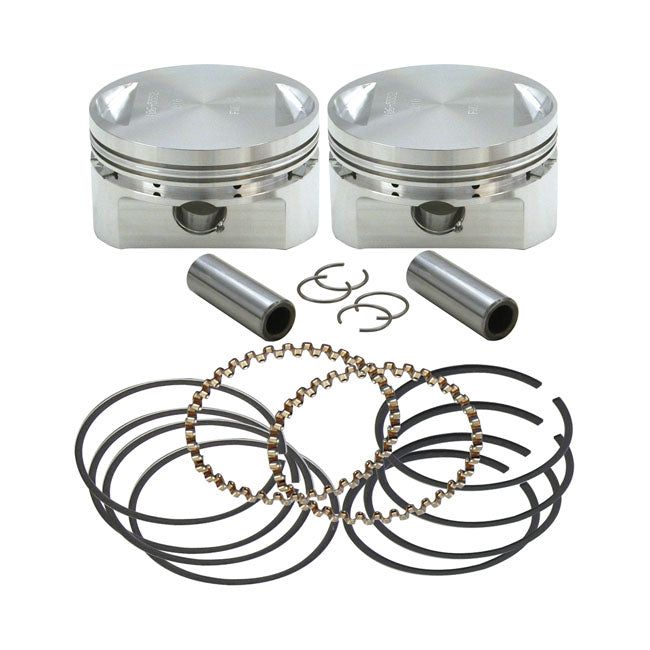 S&S, Evo Stroker Piston Set (Oem Heads). +.010" for 84-99 Evo Big Twin With 4-5/8" Stroker Flywheels