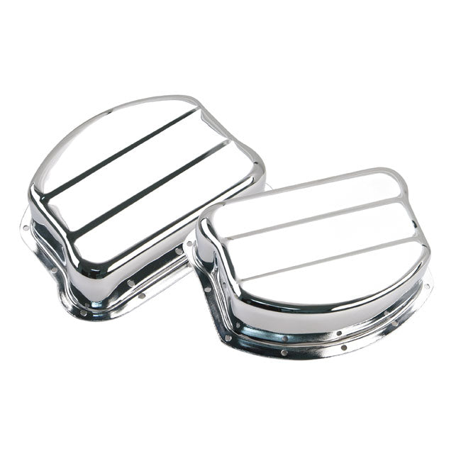 S&S, Panhead Rock Covers Set. Chrome for 48-65 Panhead