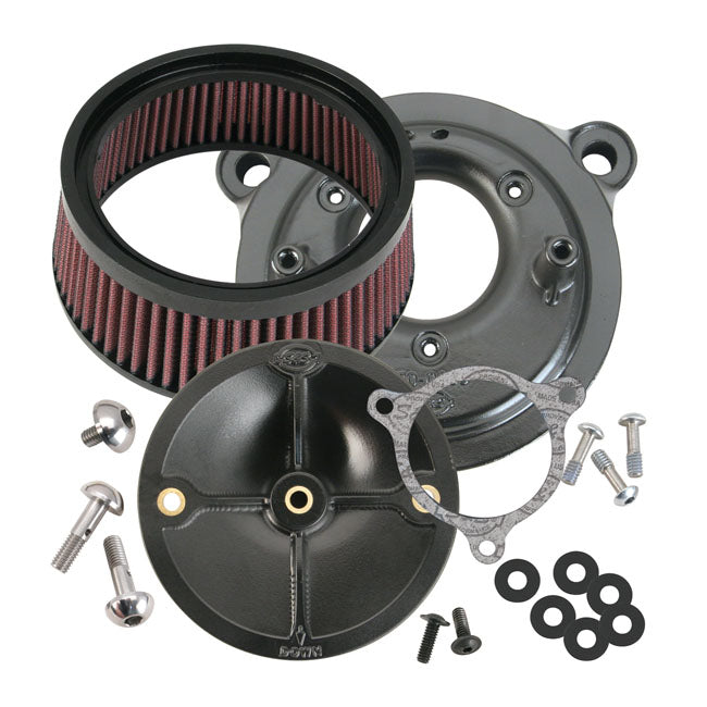 S&S Stealth, Air Cleaner Kit Without Cover for 16-17 Softail; 2017 FXdls; 08-16 Touring, Trike. (E-Throttle)