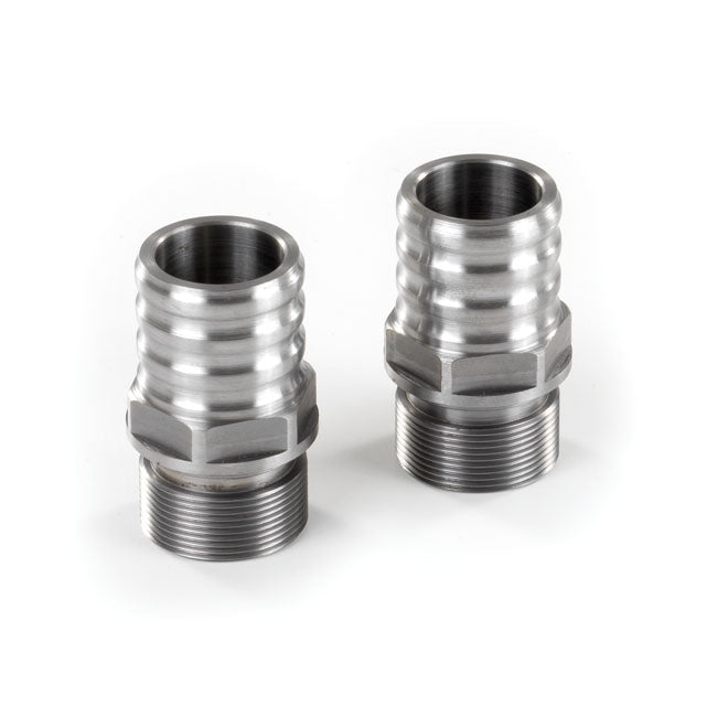 K-Tech, Ribbed Fork Tube Caps M34 X 1.5 for For Use With Kustom Tech Extra Narrow 39mm Triple Trees, 532414 And 532415
