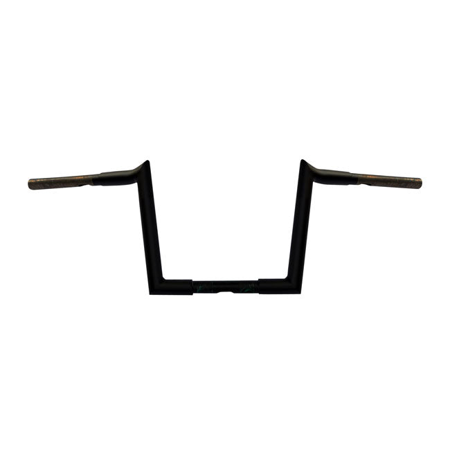 Wild1, Chubby Hooked 1-1/4" Ape Hangers. 10" Rise. Black for 82-20 H-D Mech & E-Throttle (Excl. 88-11 Springers; 82-20 Touring)