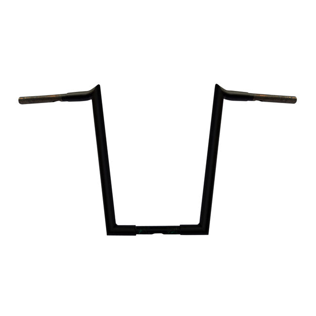 Wild1, Chubby Hooked 1-1/4" Ape Hangers. 16" Rise. Black for 82-20 H-D Mech & E-Throttle (Excl. 88-11 Springers; 82-20 Touring)