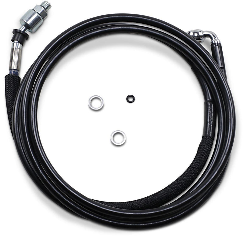 Drag Specialties Clutch Line Black Vinyl Coated + 12" Stainless Steel Hydraulic - Part #06610020 - Hogparts UK