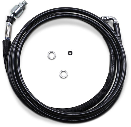 Drag Specialties Clutch Line Black Vinyl Coated + 12" Stainless Steel Hydraulic - Part #06610020 - Hogparts UK
