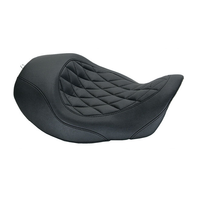 Mustang, Wide Tripper Forward Solo Seat for 06-17 Dyna (Excl. 14-17 Fat Bob)