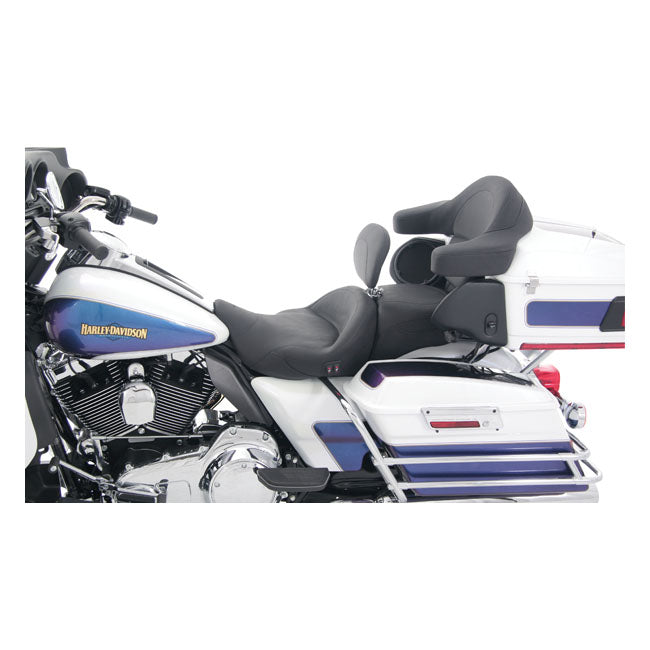 Mustang, Super Touring Seat. With Rider Backrest. Heated for 08-20 Touring