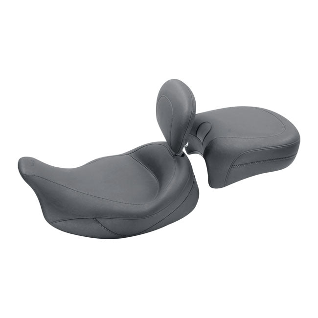 Mustang, Super Touring Solo Seat. With Rider Backrest for 08-20 Touring