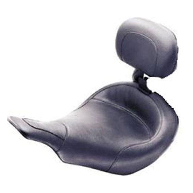Mustang, Standard Touring Solo Seat. With Rider Backrest for 97-07 FLHT, FLTR