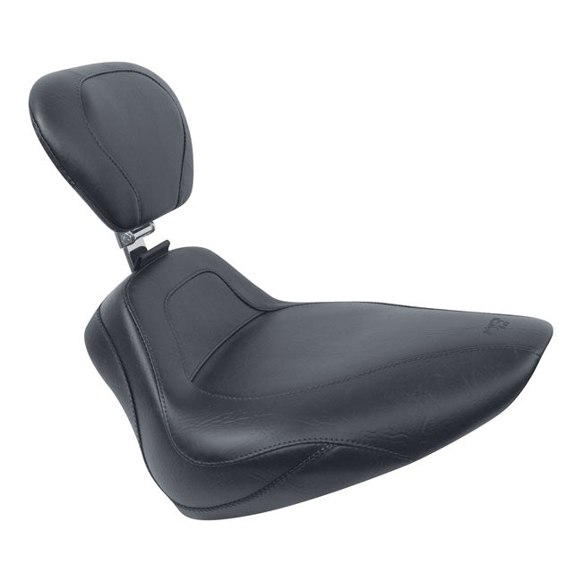 Mustang, Sport Touring Solo Seat, With Rider Backrest for (00-15 Softail With 150 tyre, Excl. Deuce) 05-15 FLSTN; 07-15 FLSTC; 00-05 FLSTC; 00-07 FLSTS