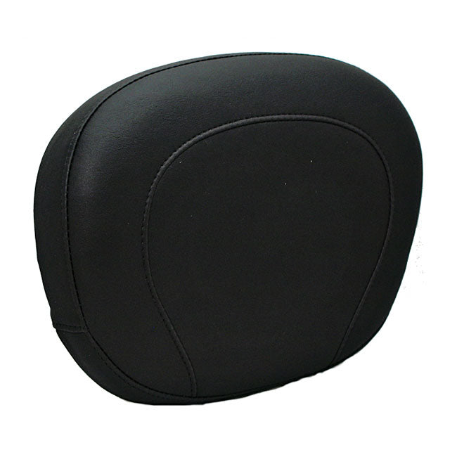 Mustang, Sissy Bar Back Pad. Black. Smooth for 97-20 FLHR, FLHT, FLTR; 06-20 FLHX