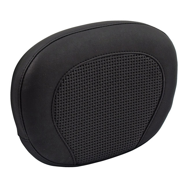 Mustang, Sissy Bar Back Pad. Black. Textured for 97-20 FLHR, FLHT, FLTR; 06-20 FLHX