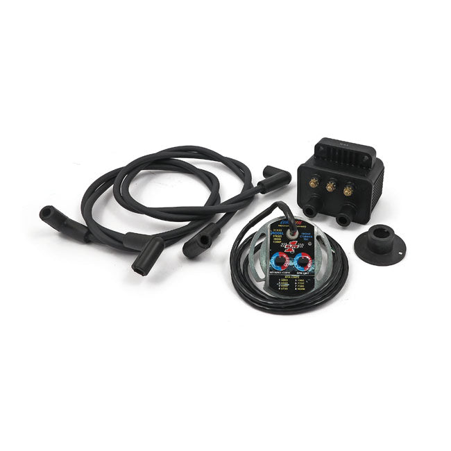 Compu-Fire, Ignition Module, Wire & Coil Kit. Kick Start for 70-99 Big Twin (Excl. Twin Cam) And 71-01 Sportster (Excl. 1200S). Models With Mechanical Advance