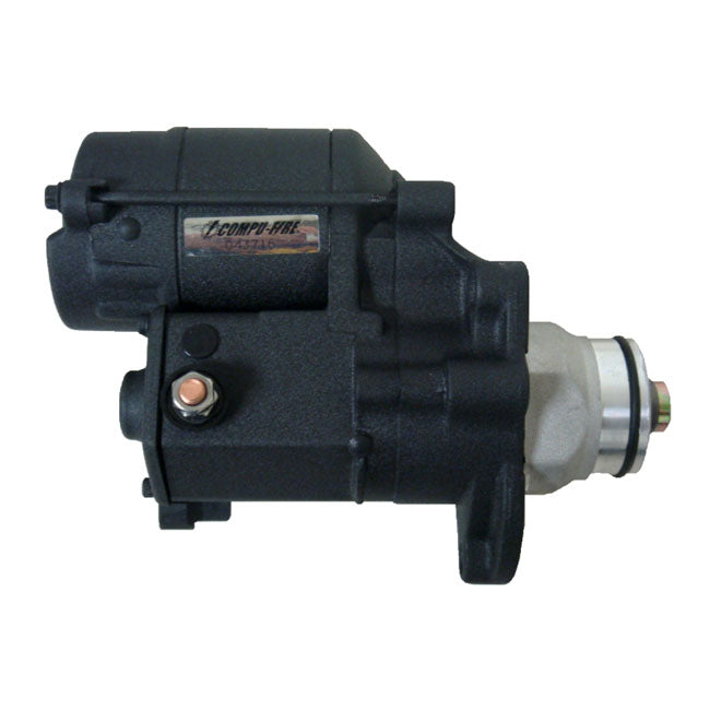 Compu-Fire, Starter Motor. 1.6Kw. Black for 06-17 Dyna; 07-17 Softail; 07-16Touring