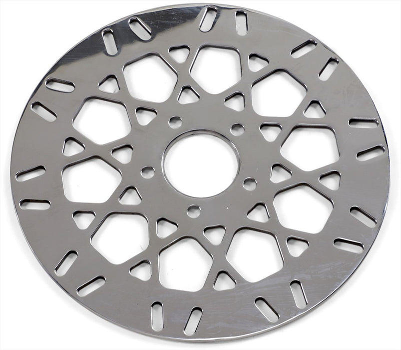 Drag Specialties Rear Brake Rotor Mesh Stainless Steel 11.8" Polished - Part #17102030 - Hogparts UK
