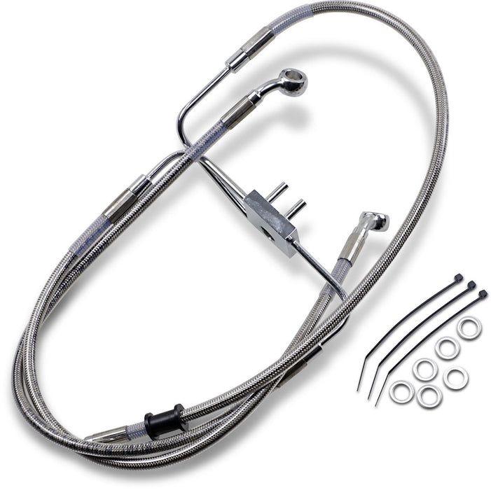 Drag Specialties Frt Brake Line Xl Ss +2 - Part #17415344 - Hogparts UK